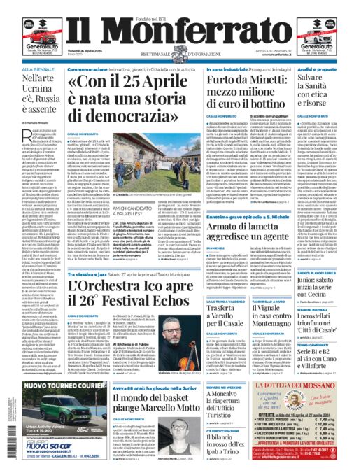 Il Monferrato - Edizione 32 del 26/04/2024